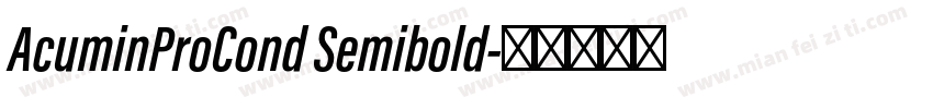 AcuminProCond Semibold字体转换